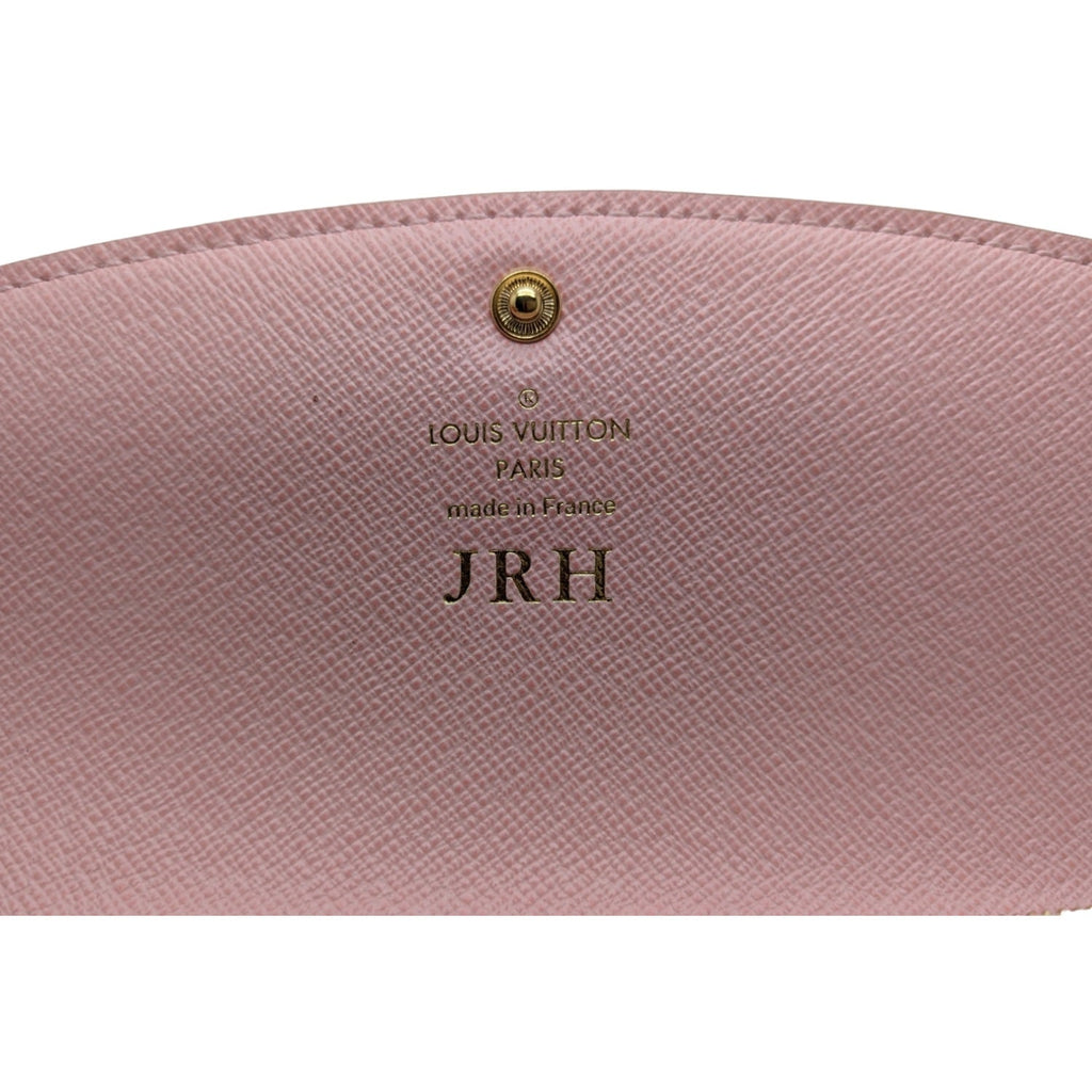 Louis Vuitton Damier Azur Emilie Wallet Rose Ballerine