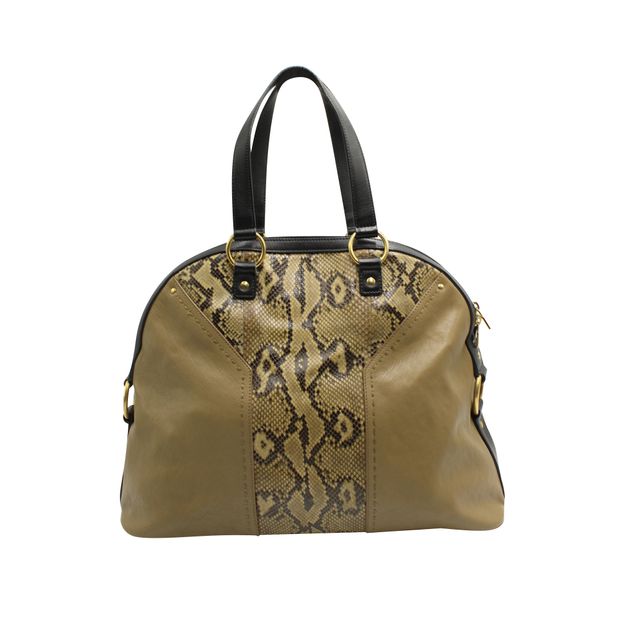 YVES SAINT LAURENT Python "Muse" Large Bag