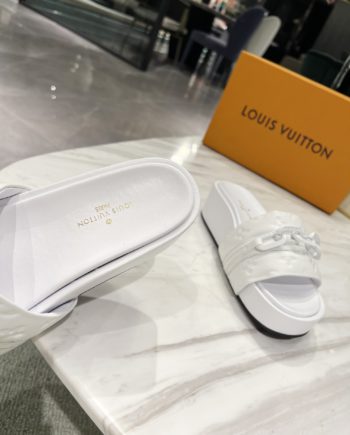 louis vuitton Jumbo Flatform Mule White For Women LV