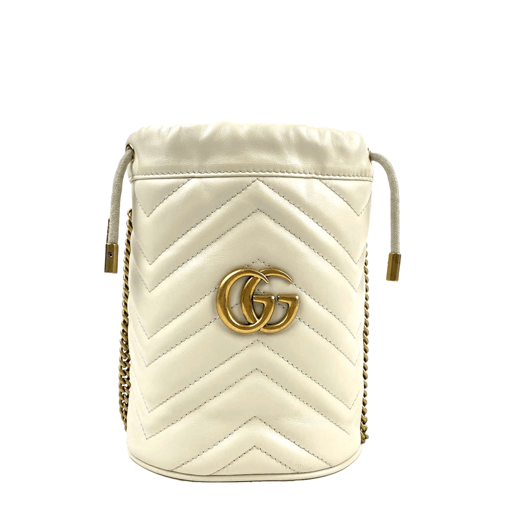 GUCCI Matelasse Mini GG Marmont Bucket Bag - OUTLET ITEM FINAL SALE