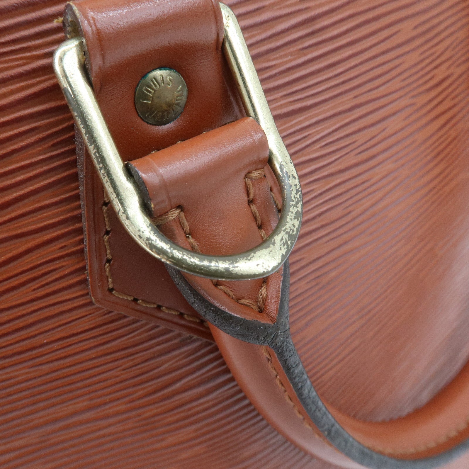 Louis Vuitton Epi Alma Hand Bag Kenya Brown M52143