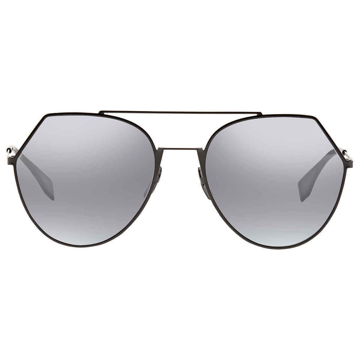 Fendi Gray Azure Silver Aviator Sunglasses FE-FF0194S 807 55 FE-FF0194S 807 55
