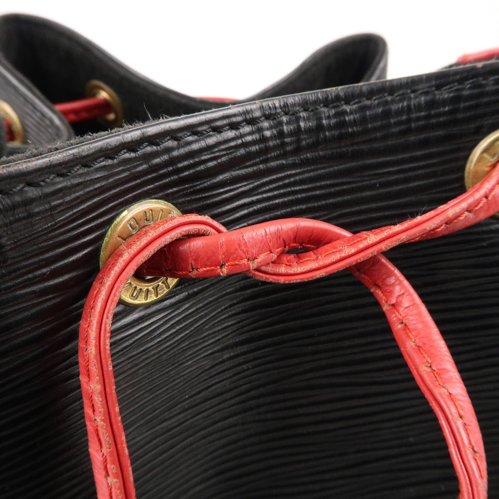 Louis Vuitton Epi Noe Shoulder Bag Noir Castilian Red M44017