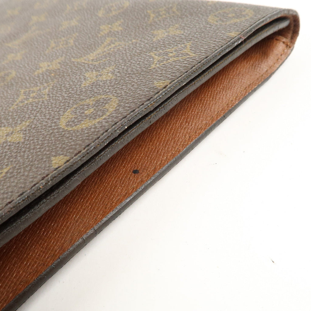 Louis Vuitton Monogram Porte Envelope Clutch Bag Brown M51801