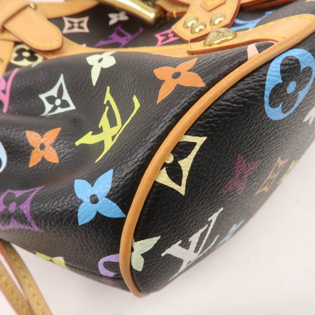 Louis Vuitton Monogram Multi Color Theda PM Hand Bag Noir M92346