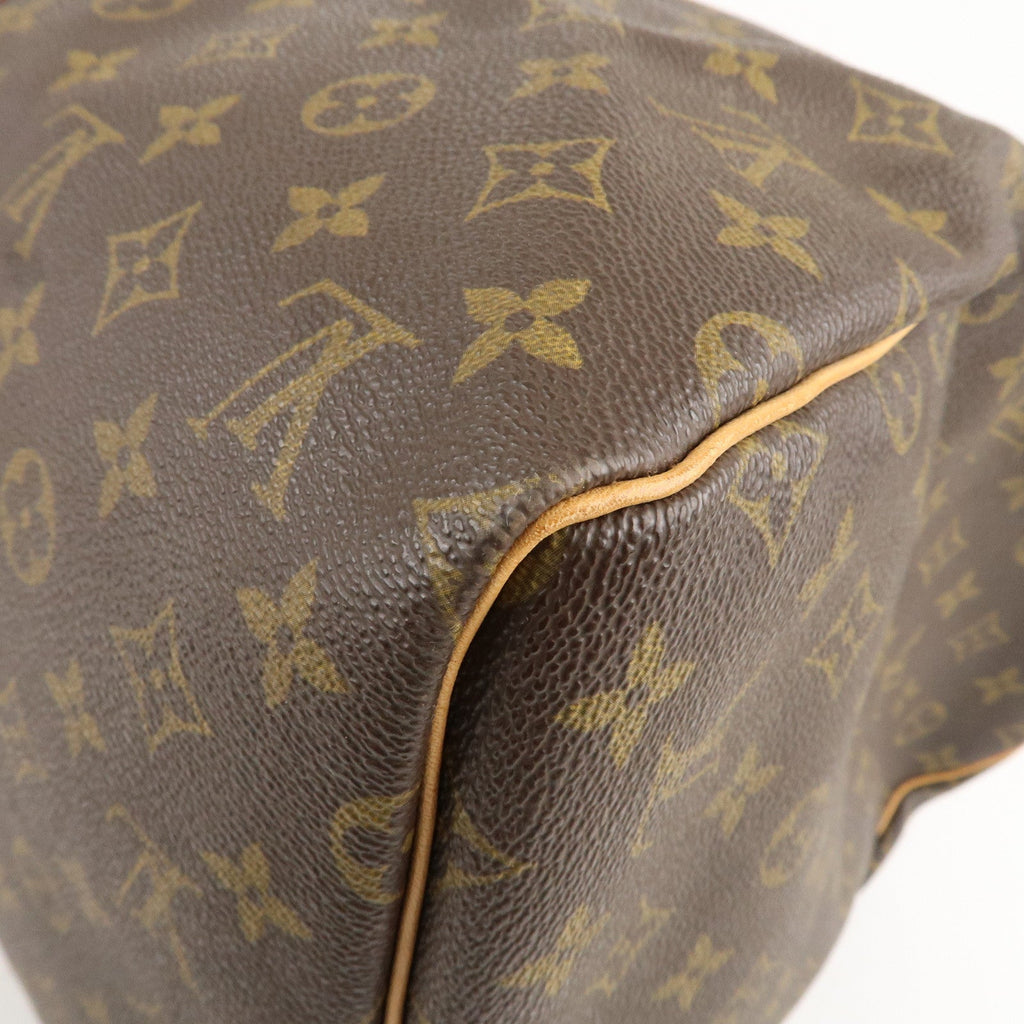 AuthenticLouis Vuitton Monogram Keep All 55 Boston Bag Brown M41424