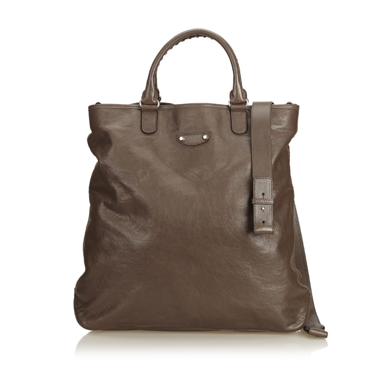 Pre-Loved Balenciaga Brown Dark Others Leather Tote France