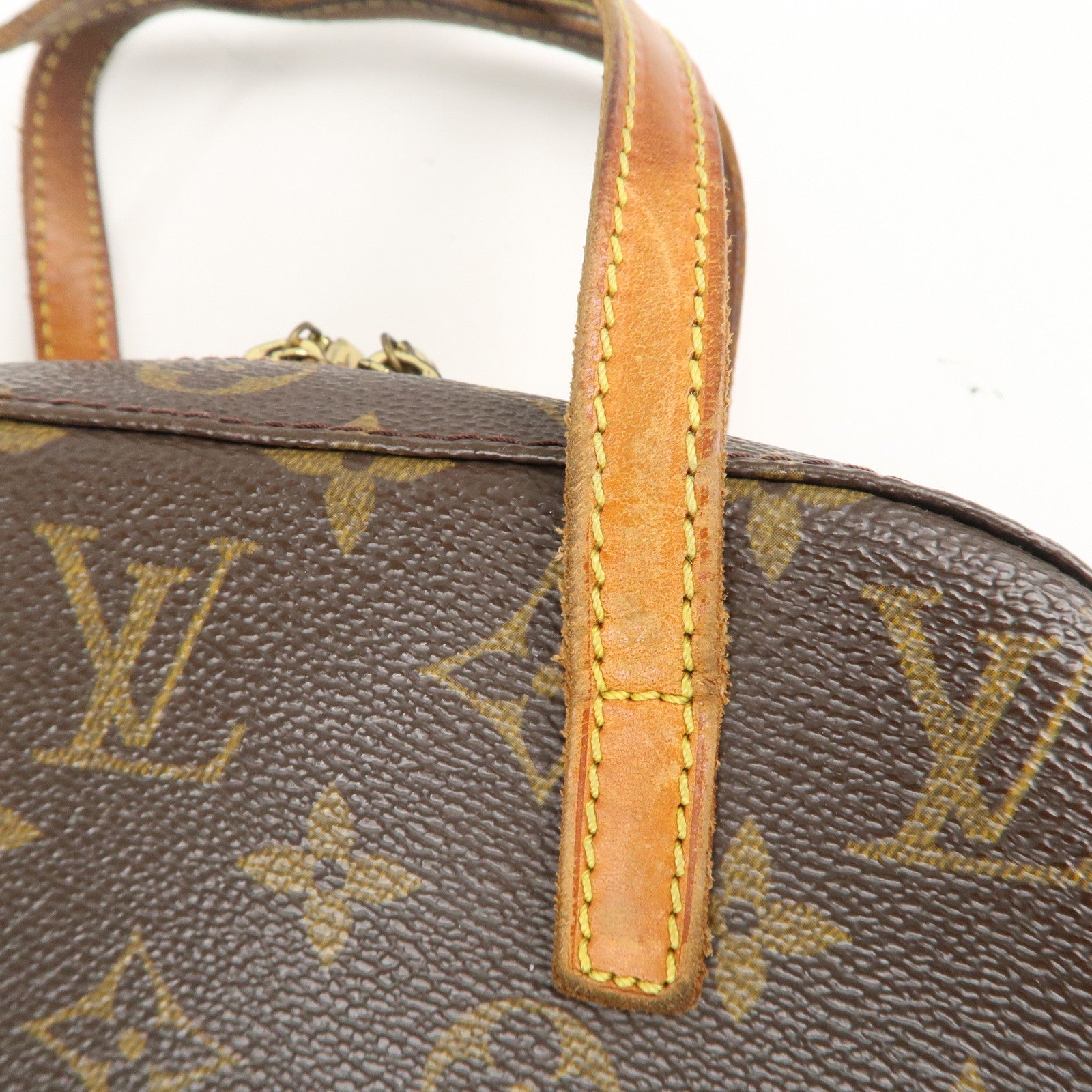 Louis Vuitton Monogram Spontini Hand Bag Brown M47500