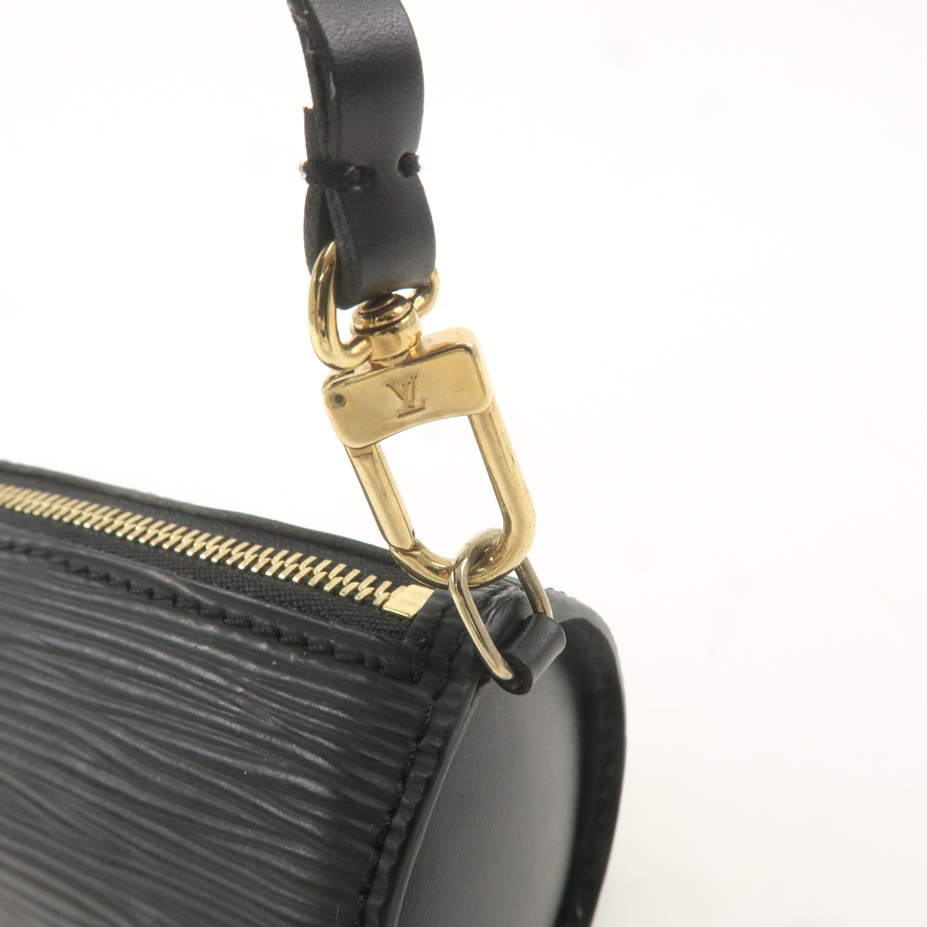 Louis Vuitton Epi Mini Pouch For Soufflot Hand Bag Noir Black F/S