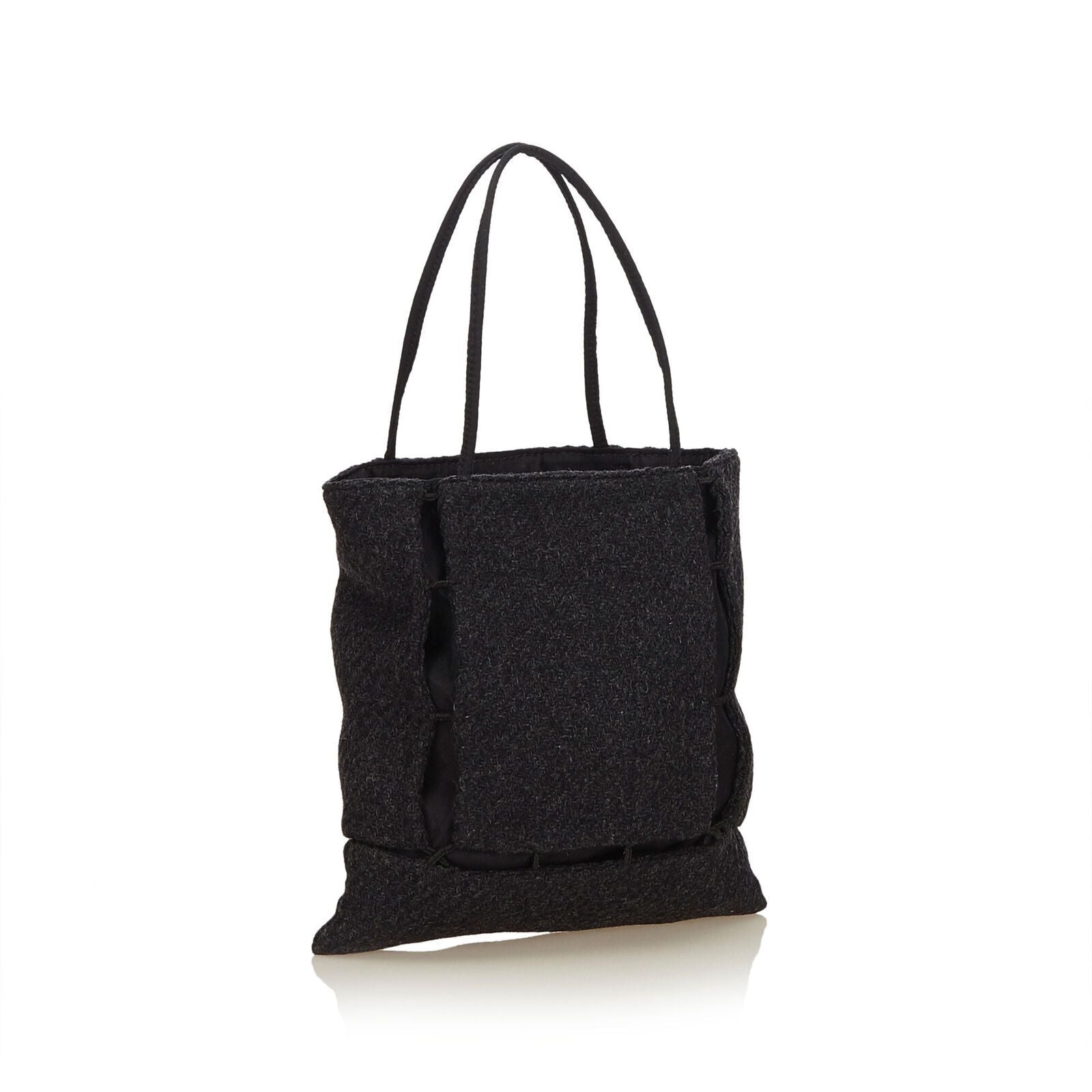 Pre-Loved Prada Gray Wool Fabric Tote Bag Italy