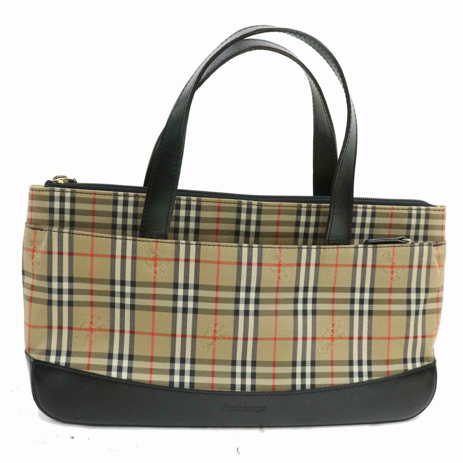 Brand Inspired Burberry Hand Bag Beige Canvas (SHC1-14700)