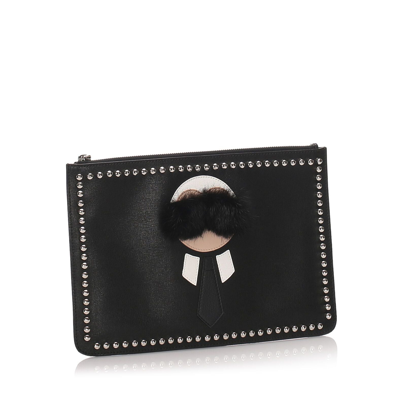 Pre-Loved Fendi Black Others Leather Karlito Clutch Bag Italy
