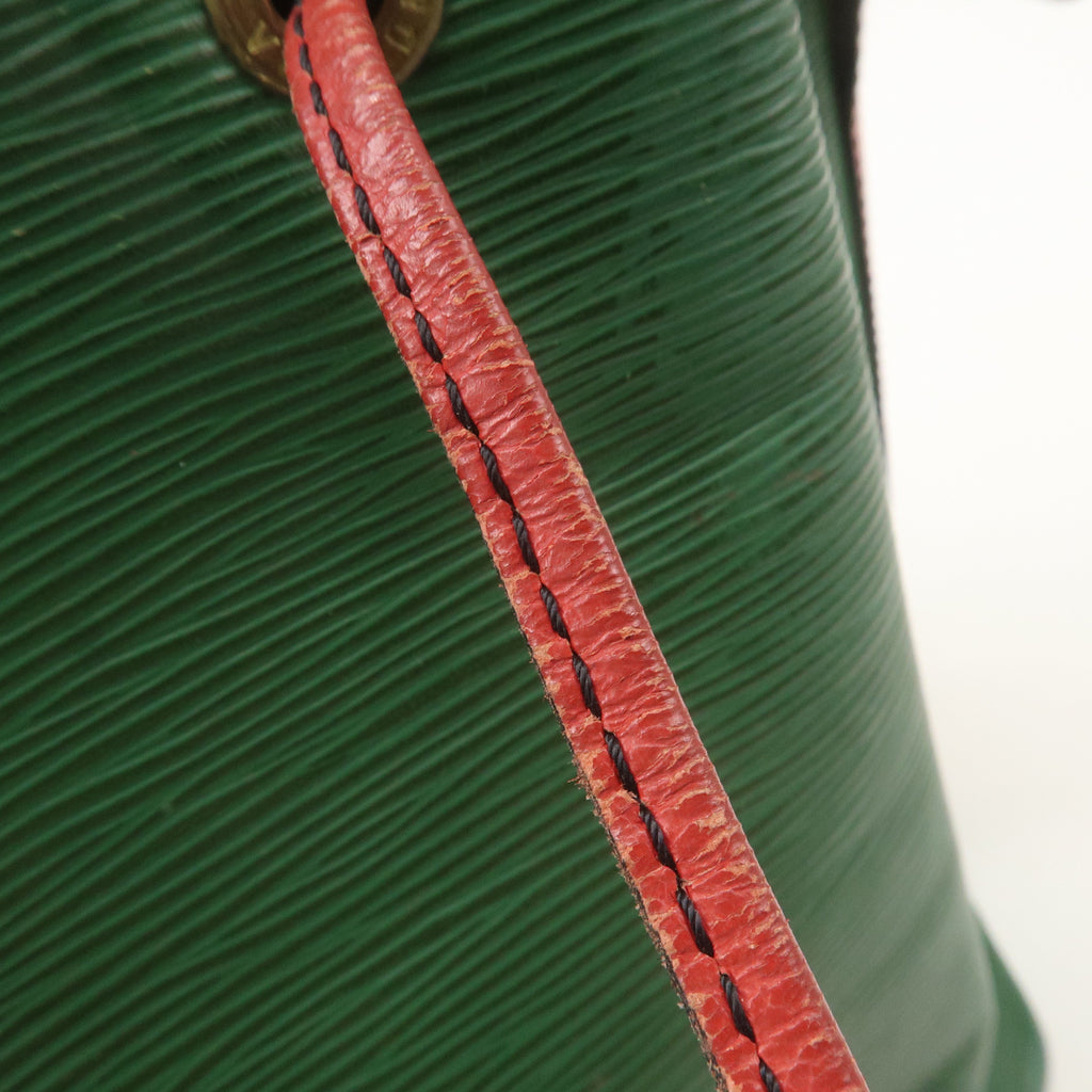 Louis Vuitton Epi Petit Noe Shoulder Bag Green Red M44147