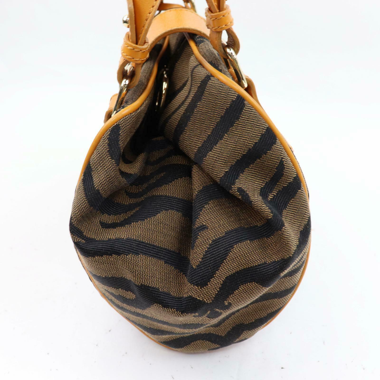 Indistinguishable  Fendi Hand Bag Brown Canvas (SHC1-14395)