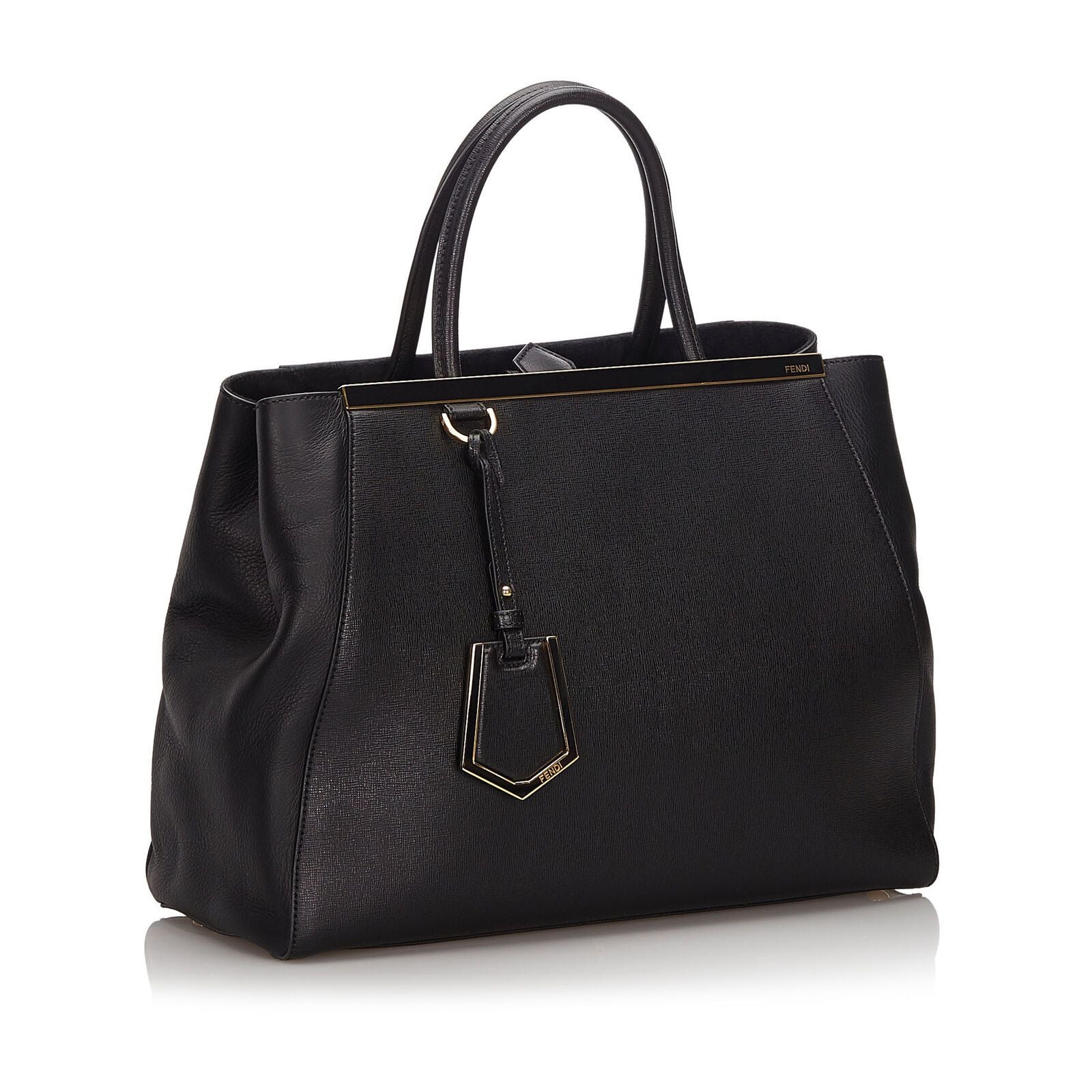 Pre-Loved Fendi Black Others Leather Medium 2Jours Satchel Italy