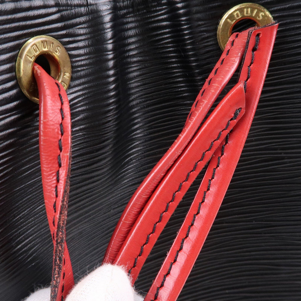 Louis Vuitton Epi Noe Shoulder Bag Noir Castilian Red M44017