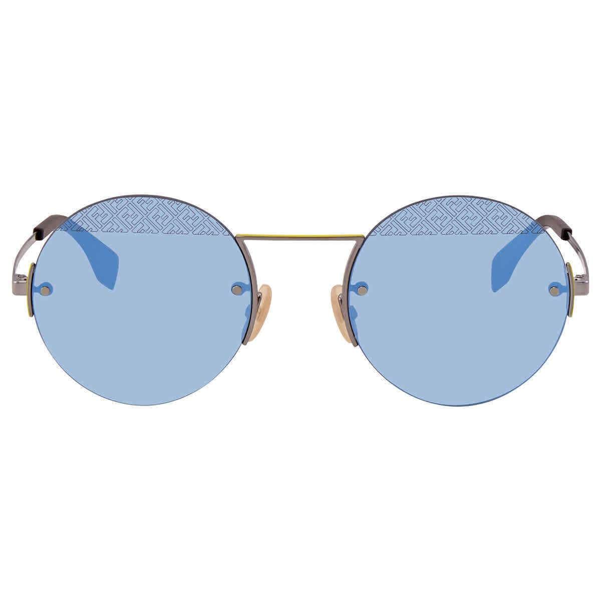 Fendi Azure Mirror Round Men's Sunglasses FF M0058/S MVU FF M0058/S MVU