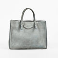 Balenciaga F/W 2015 Gray Suede Crossbody "Plate Papier A4" Tote Bag