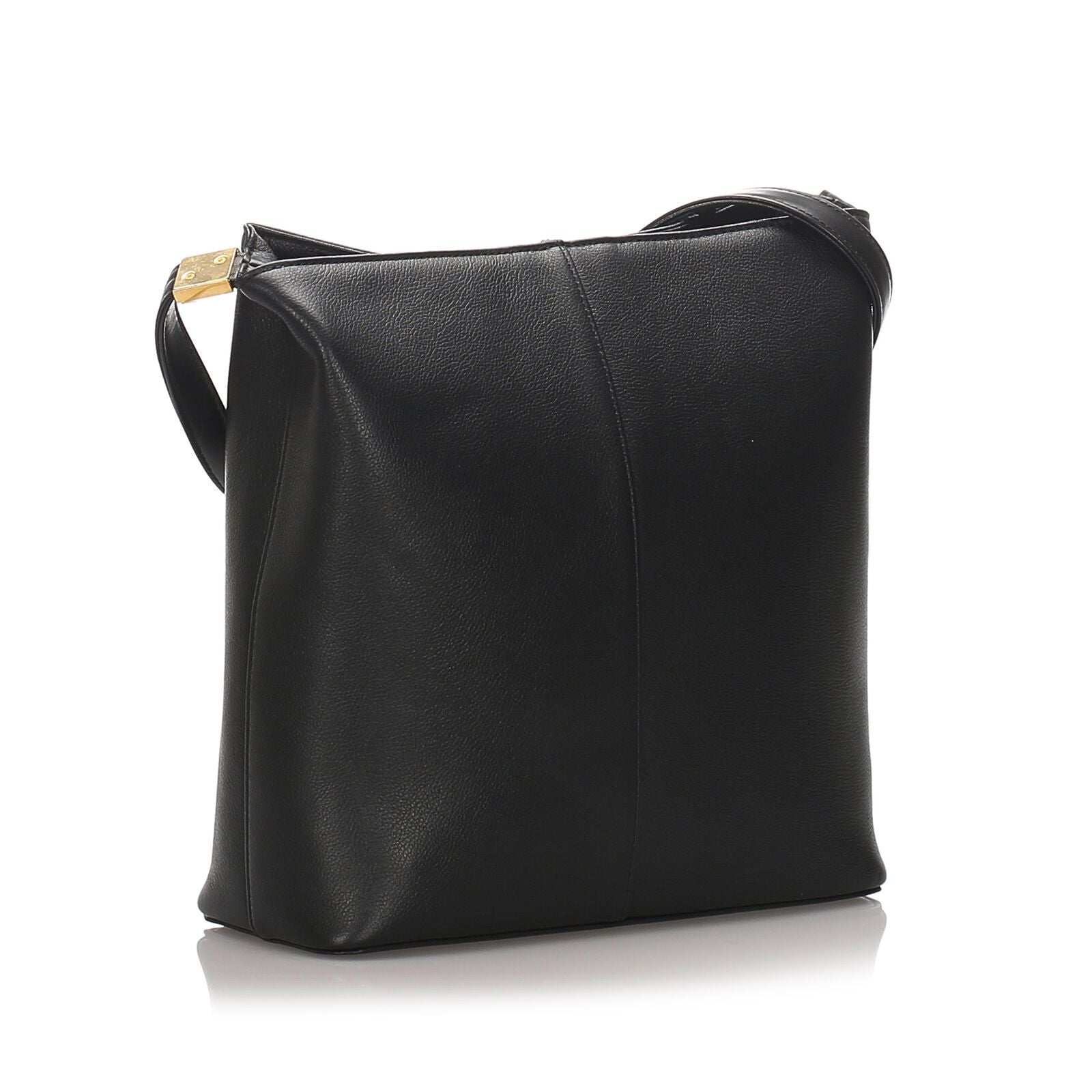 Pre-Loved Burberry Black Calf Leather Crossbody Bag United Kingdom