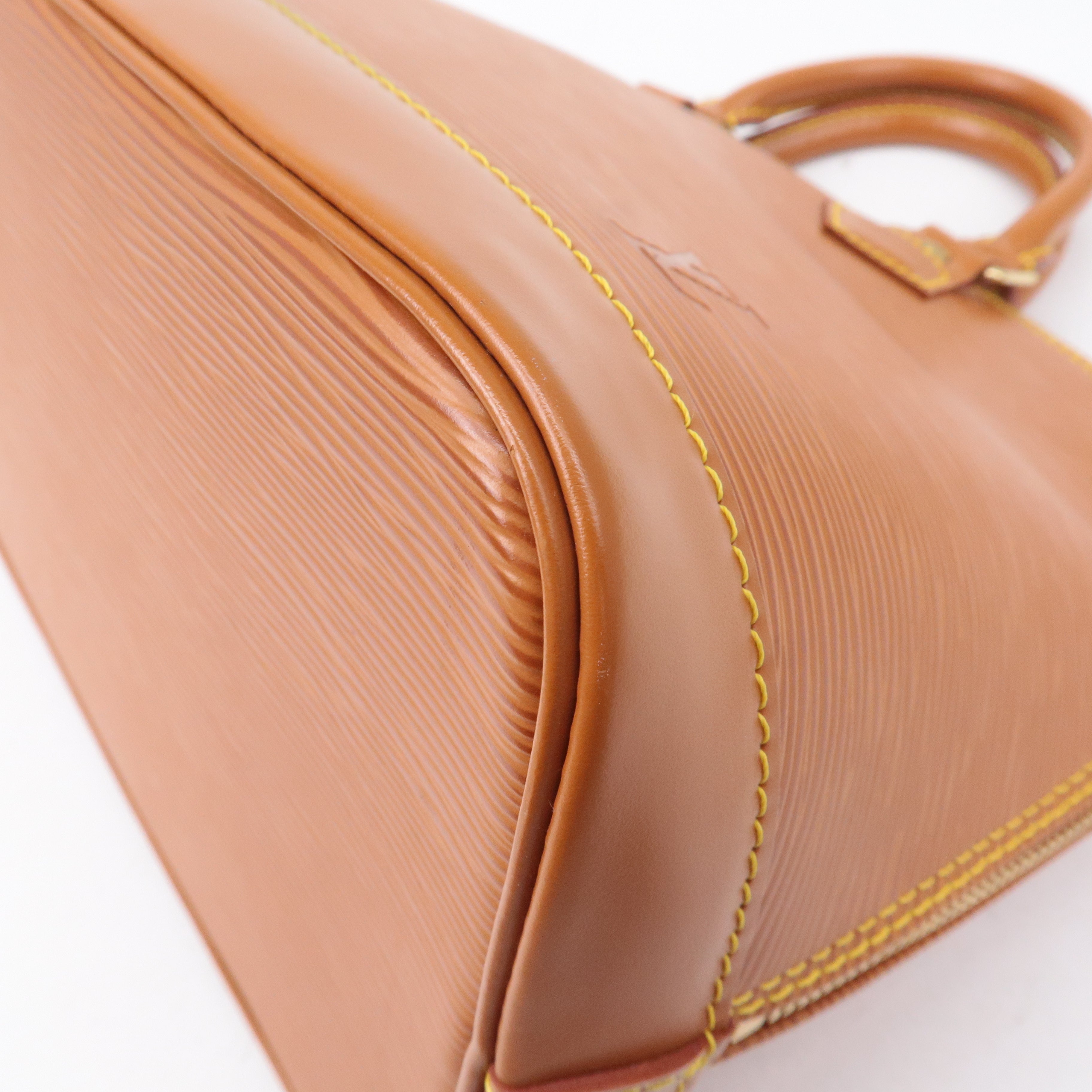 Louis Vuitton Epi Alma Leather Hand Bag Zipangu Gold M52148