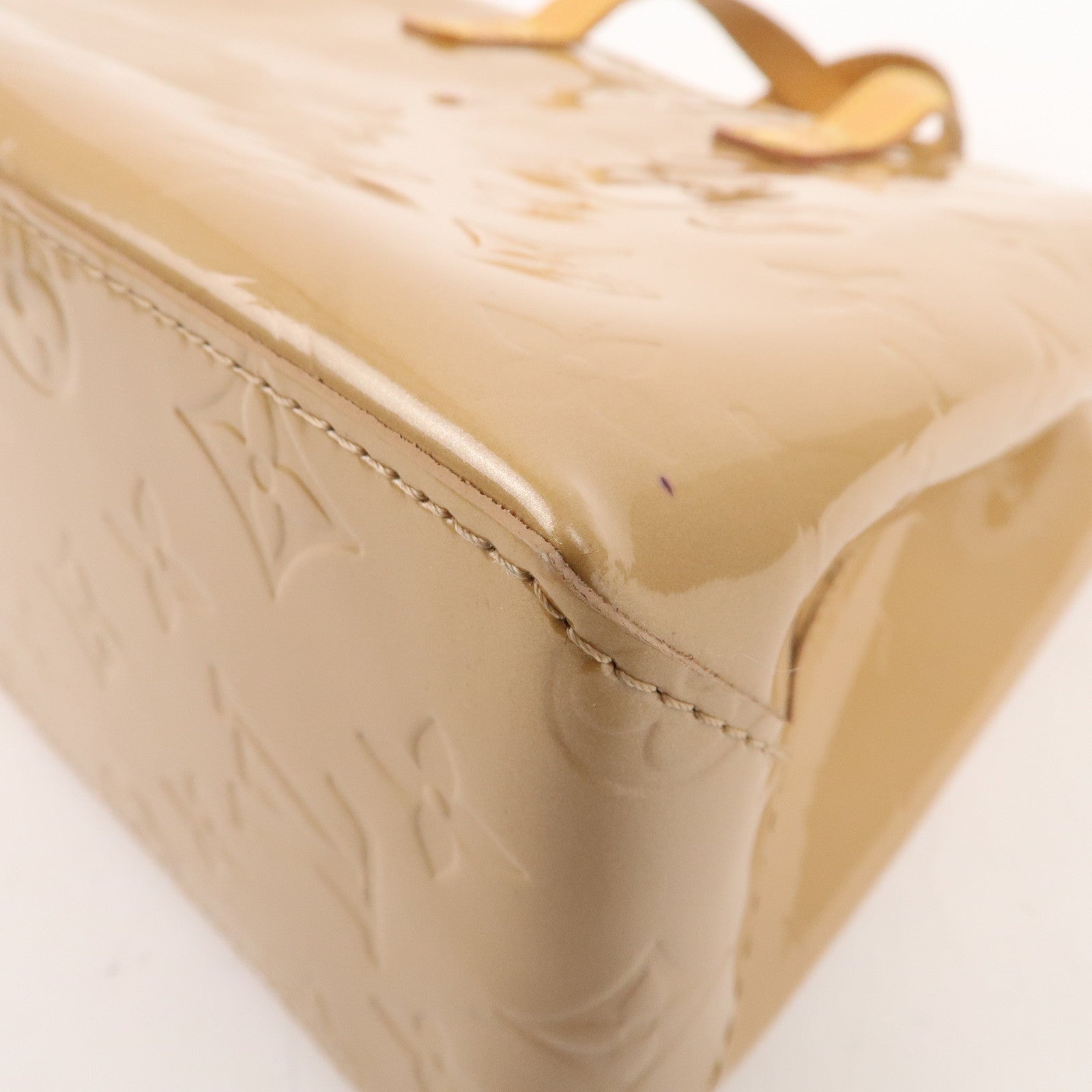 Louis Vuitton Monogram Vernis Lead PM Hand Bag Noisette M91334