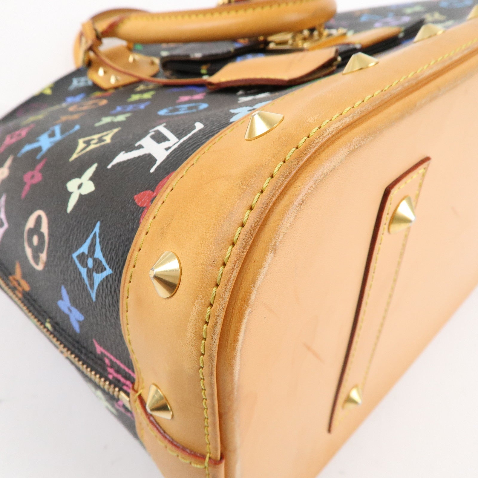 Louis Vuitton Monogram Multi Color Alma Hand Bag Noir M40442