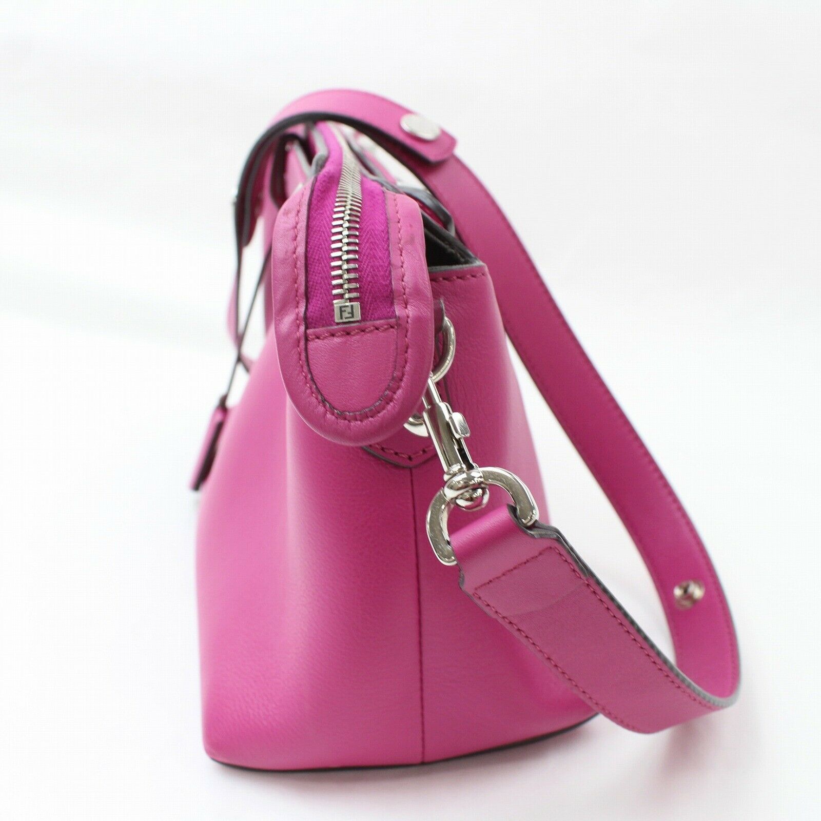 Indistinguishable  Fendi Hand Bag By The Way Hot Pink Leather (SHC7-10390)