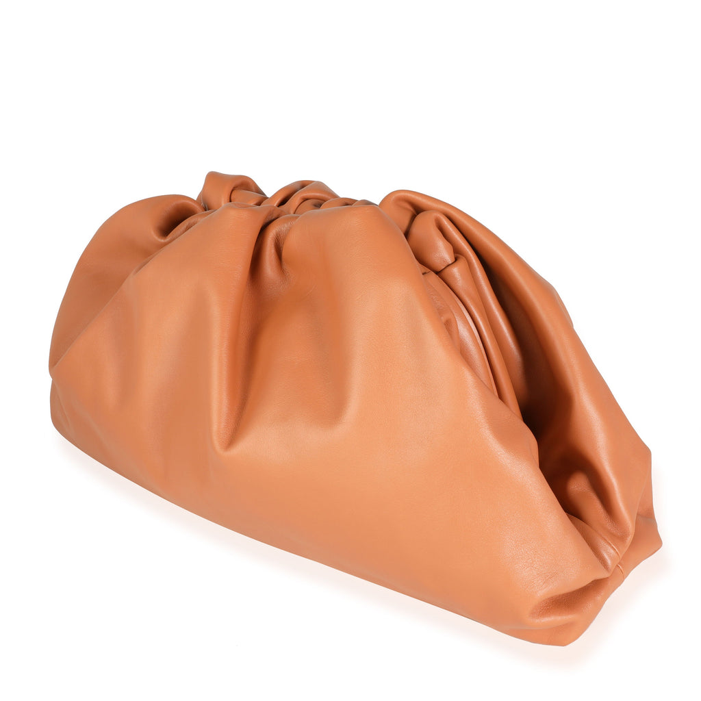 Bottega Veneta Tan Calfskin Leather Pouch