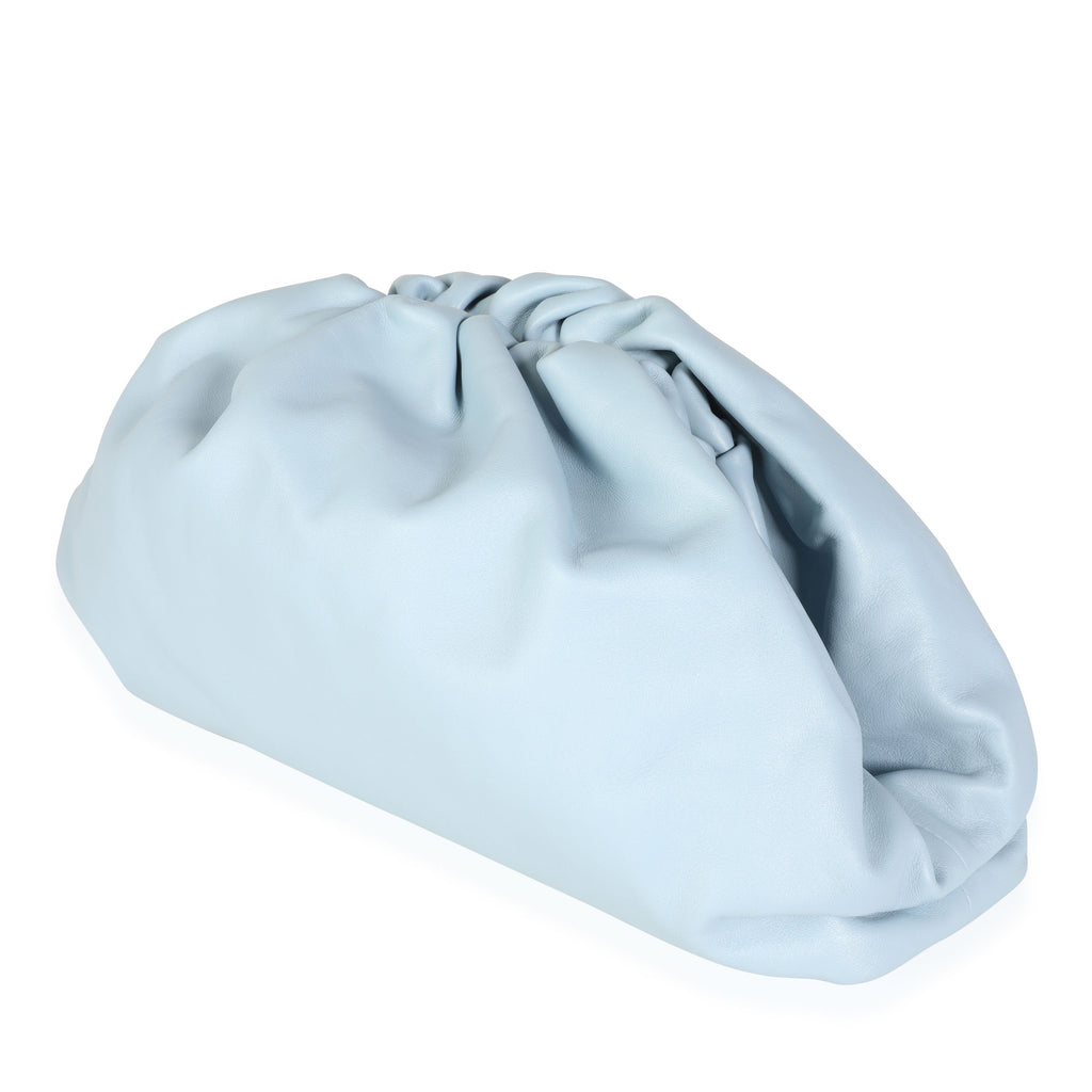 Bottega Veneta Ice Blue Calfskin Leather Pouch