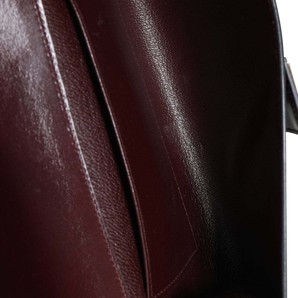Hermès Rouge H Box Calf Medor 23 GHW