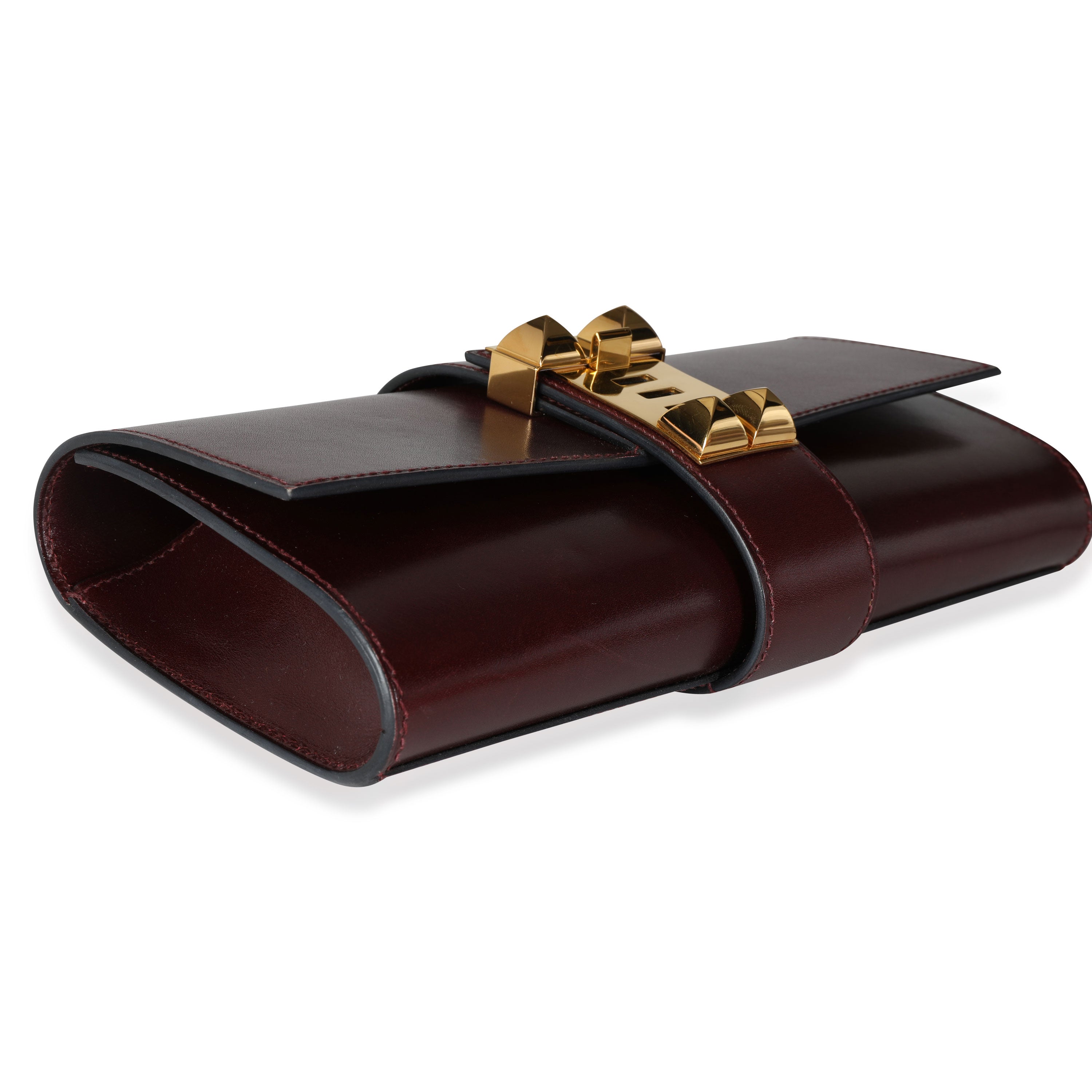 Hermès Rouge H Box Calf Medor 23 GHW