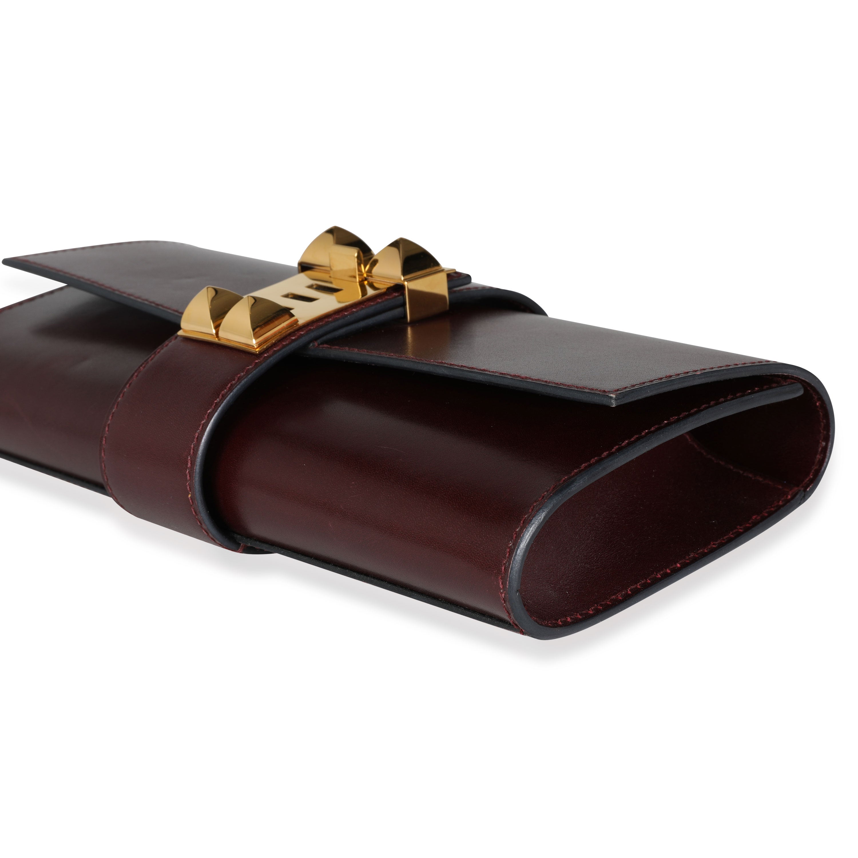 Hermès Rouge H Box Calf Medor 23 GHW