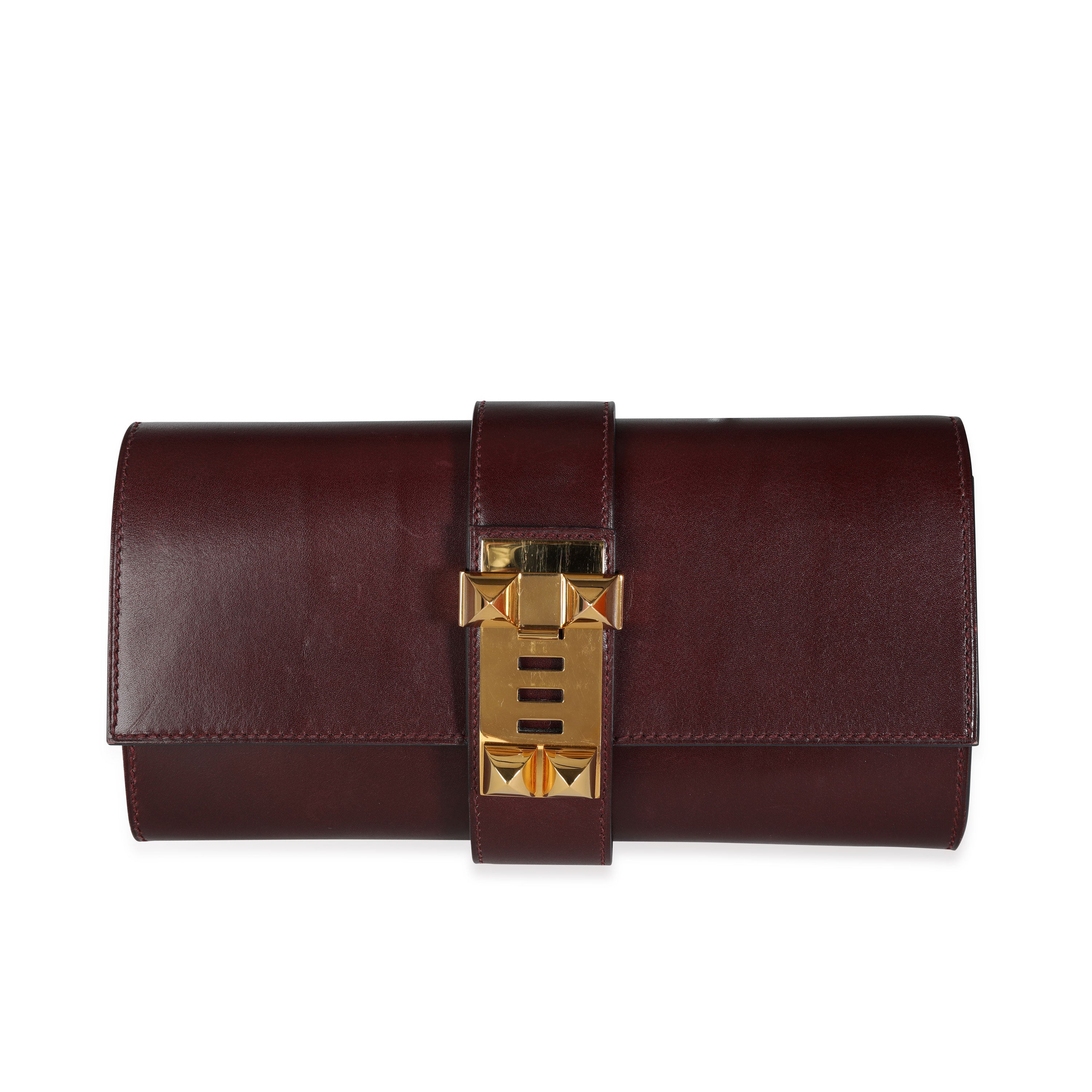 Hermès Rouge H Box Calf Medor 23 GHW
