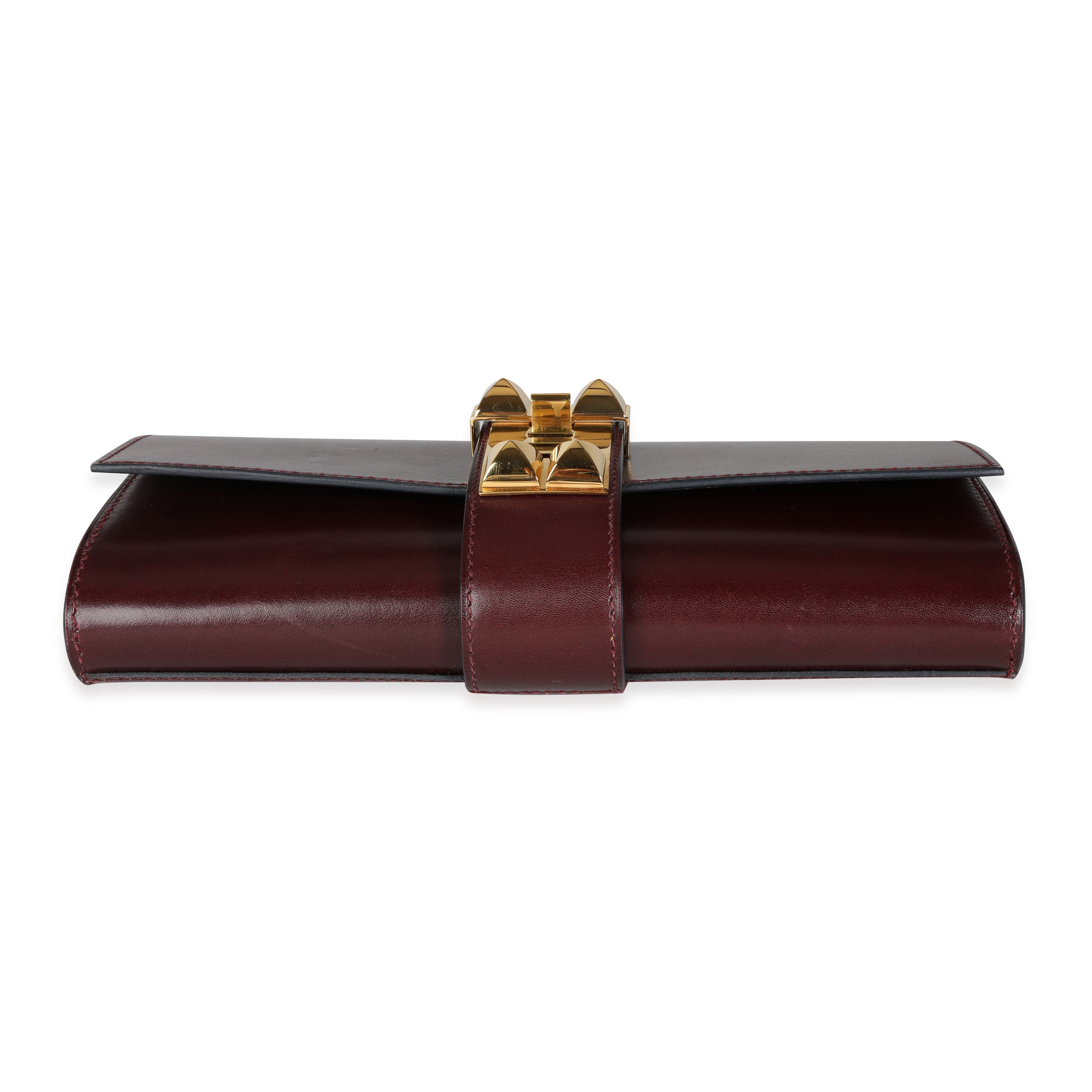 Hermès Rouge H Box Calf Medor 23 GHW
