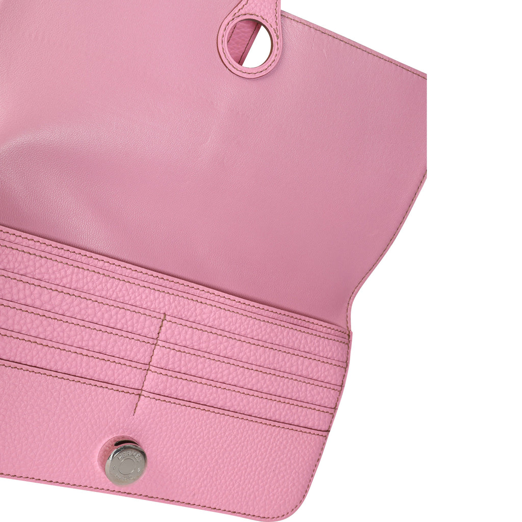 Hermès 5P Pink Togo Dogon Recto Verso Wallet PHW