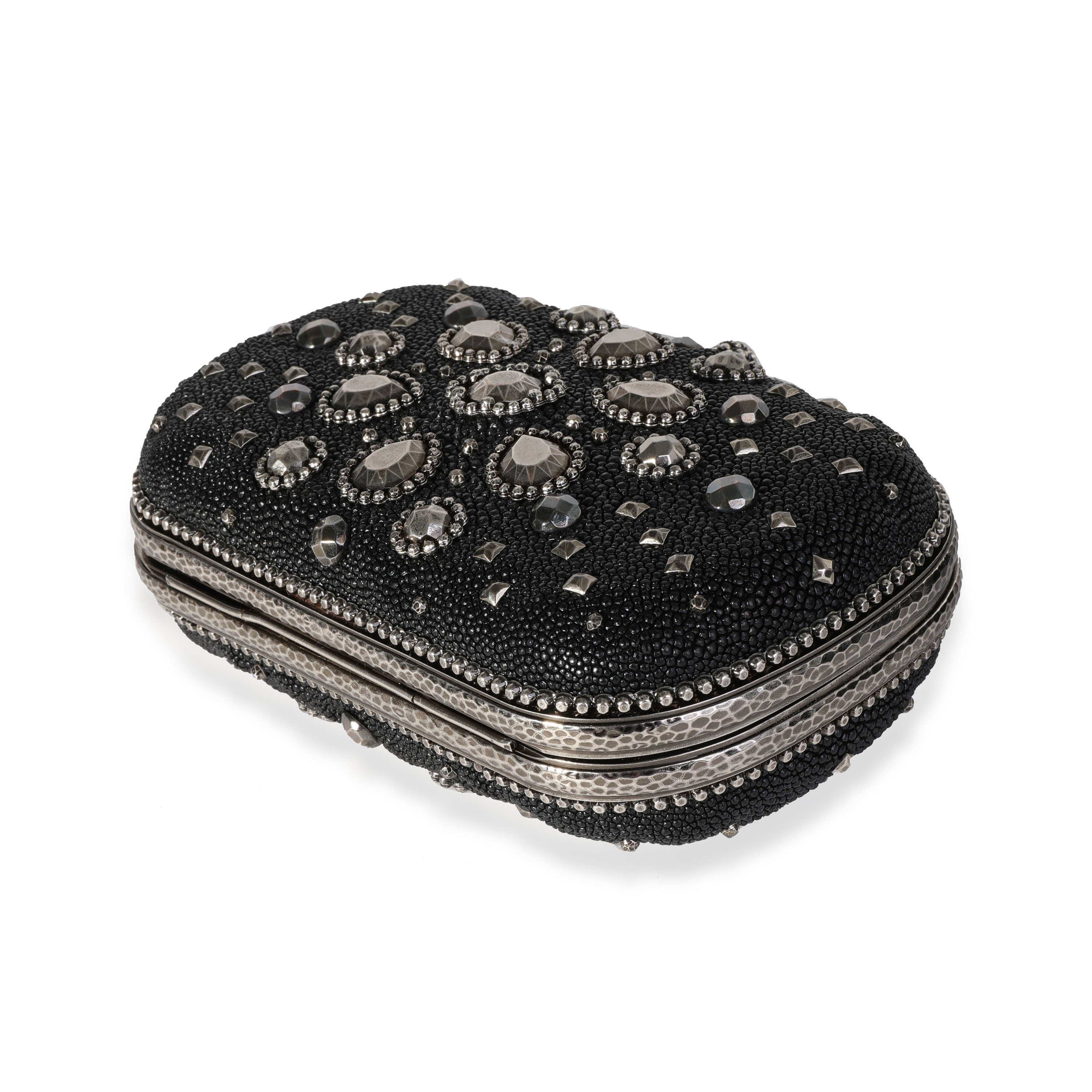 Bottega Veneta Stingray Embellished Knot Clutch