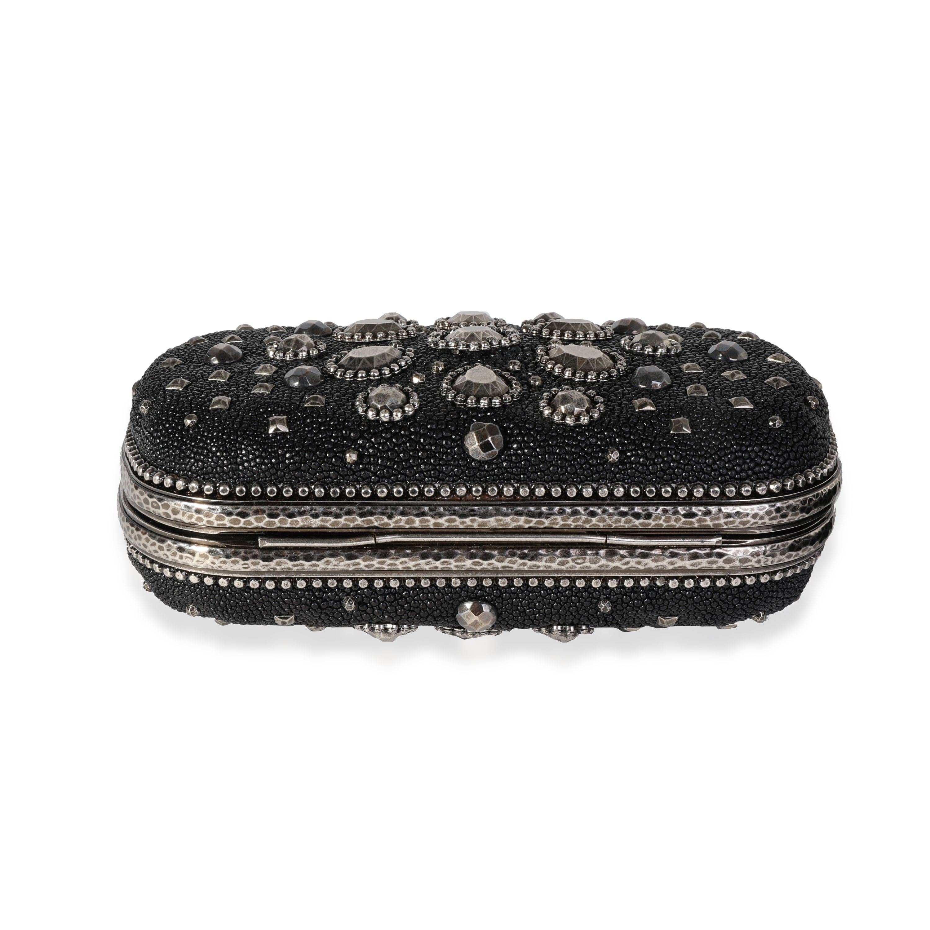 Bottega Veneta Stingray Embellished Knot Clutch