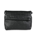 Bottega Veneta Black Intrecciato Leather Fold Crossbody Bag