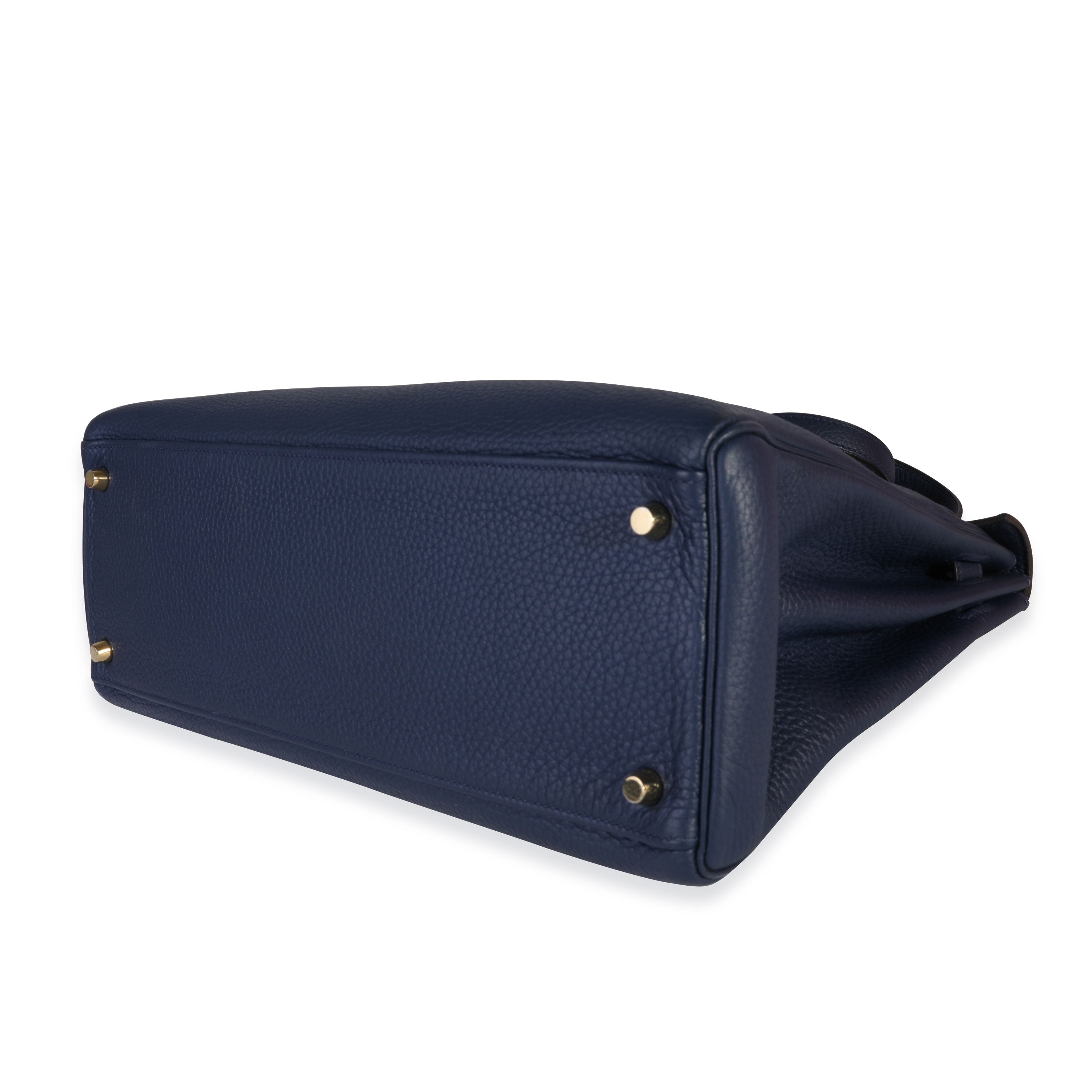 Hermès Verso Bleu Encre & Bleu Saphir Clémence Retourne Kelly 35 PHW