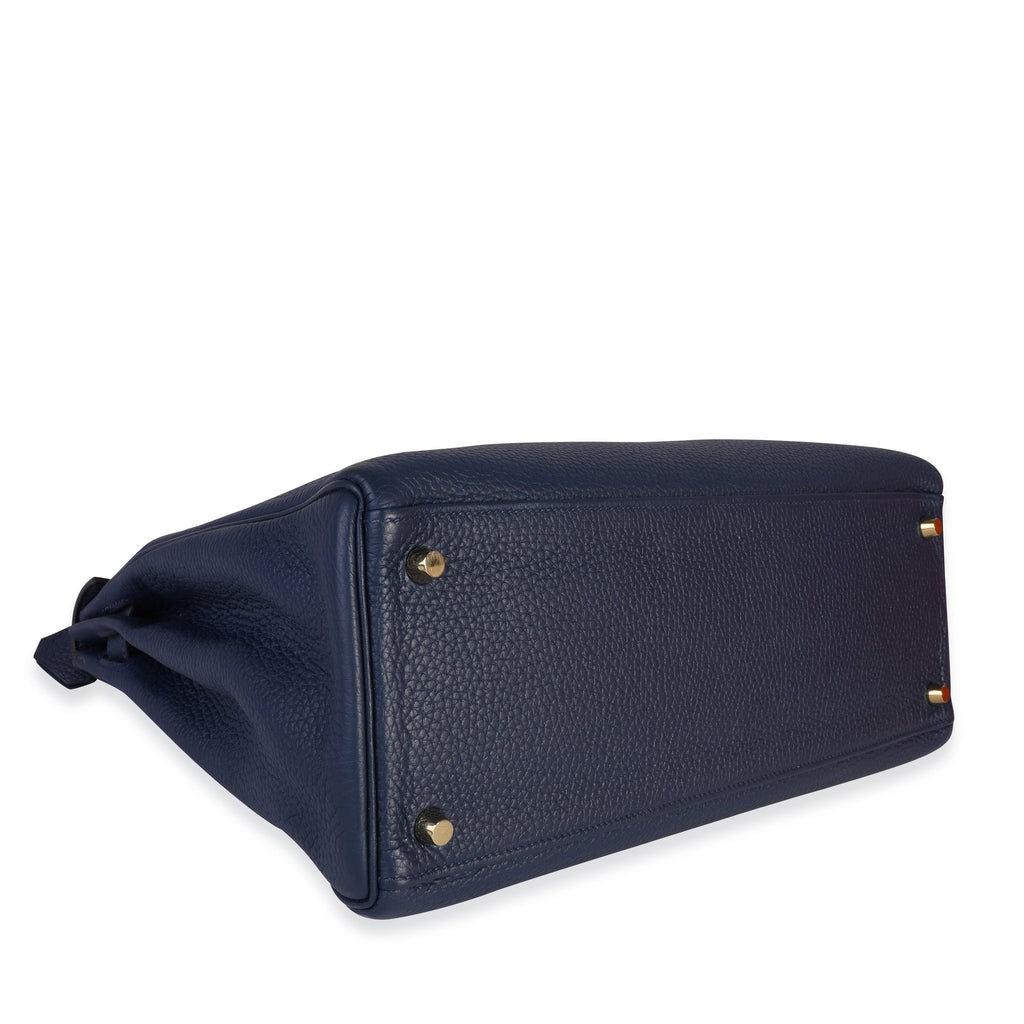 Hermès Verso Bleu Encre & Bleu Saphir Clémence Retourne Kelly 35 PHW