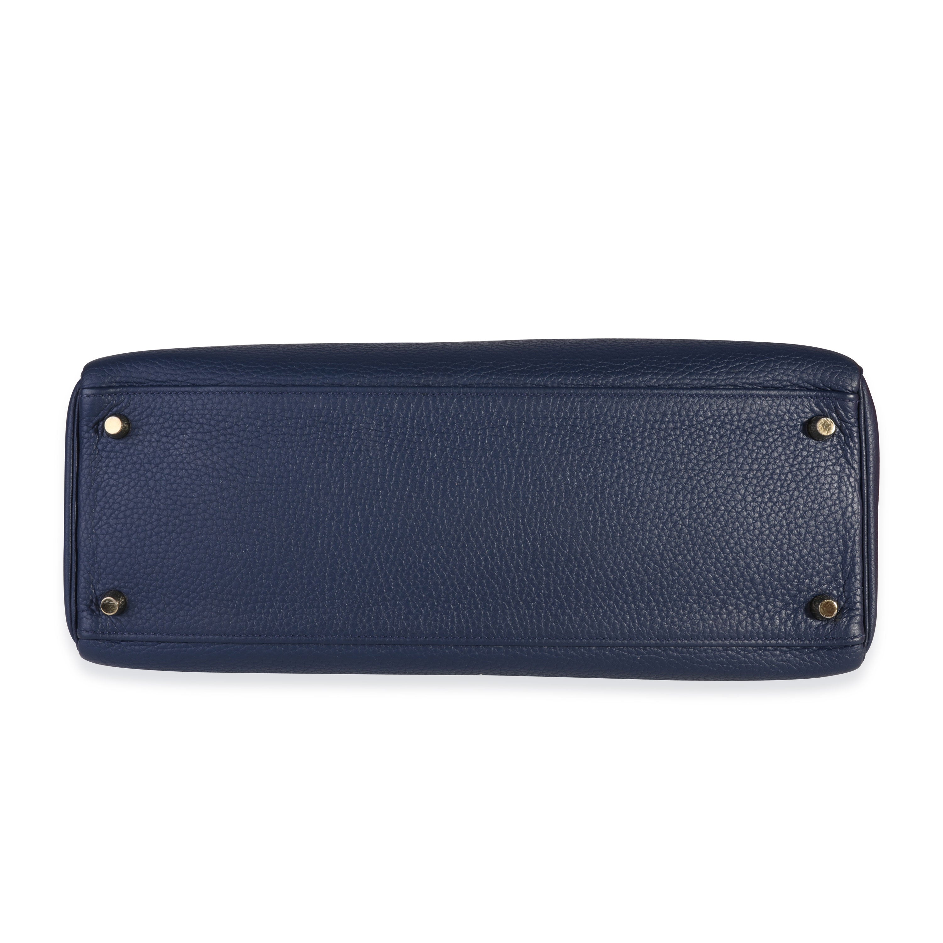 Hermès Verso Bleu Encre & Bleu Saphir Clémence Retourne Kelly 35 PHW