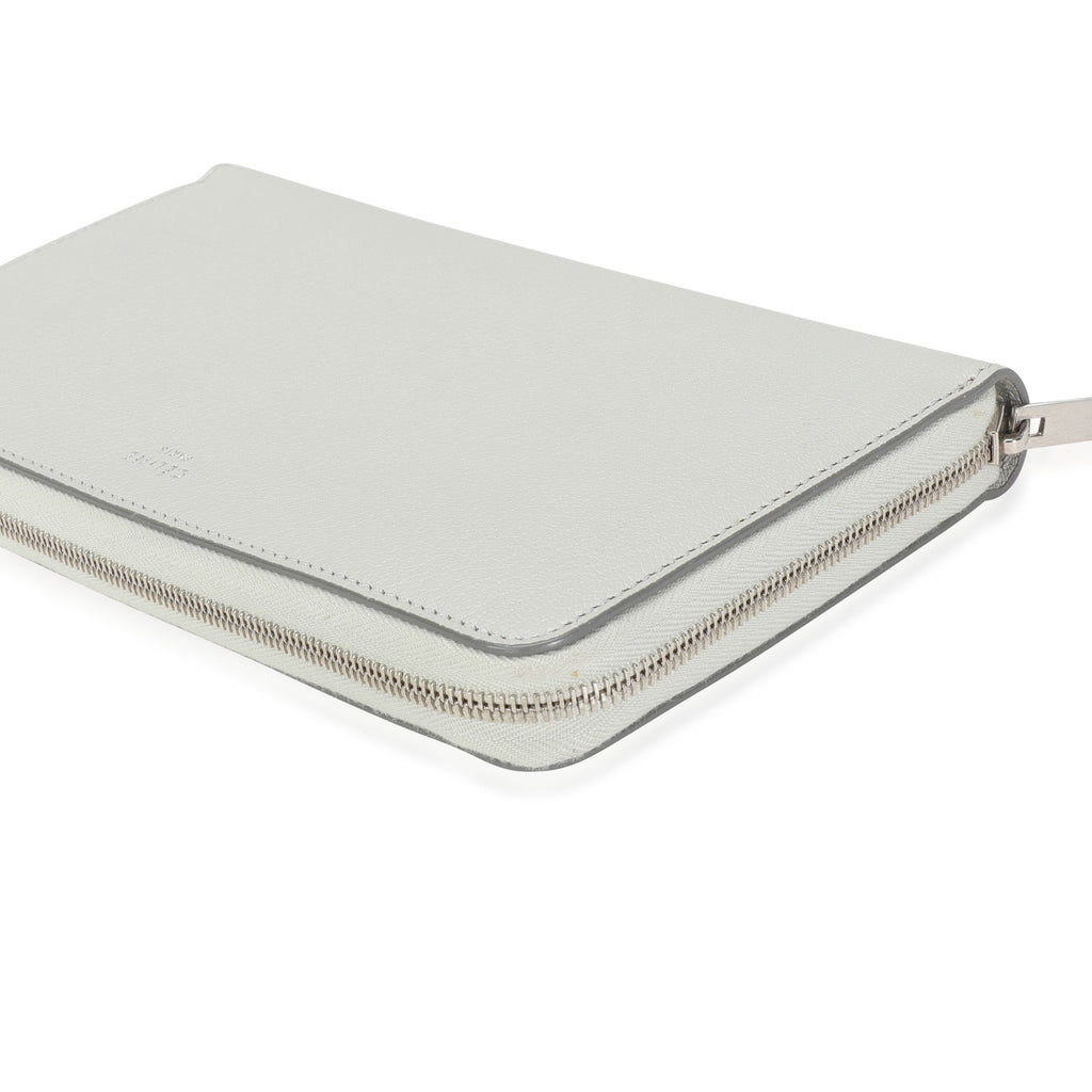 Celine Cement Leather Large Zip-Around Wallet