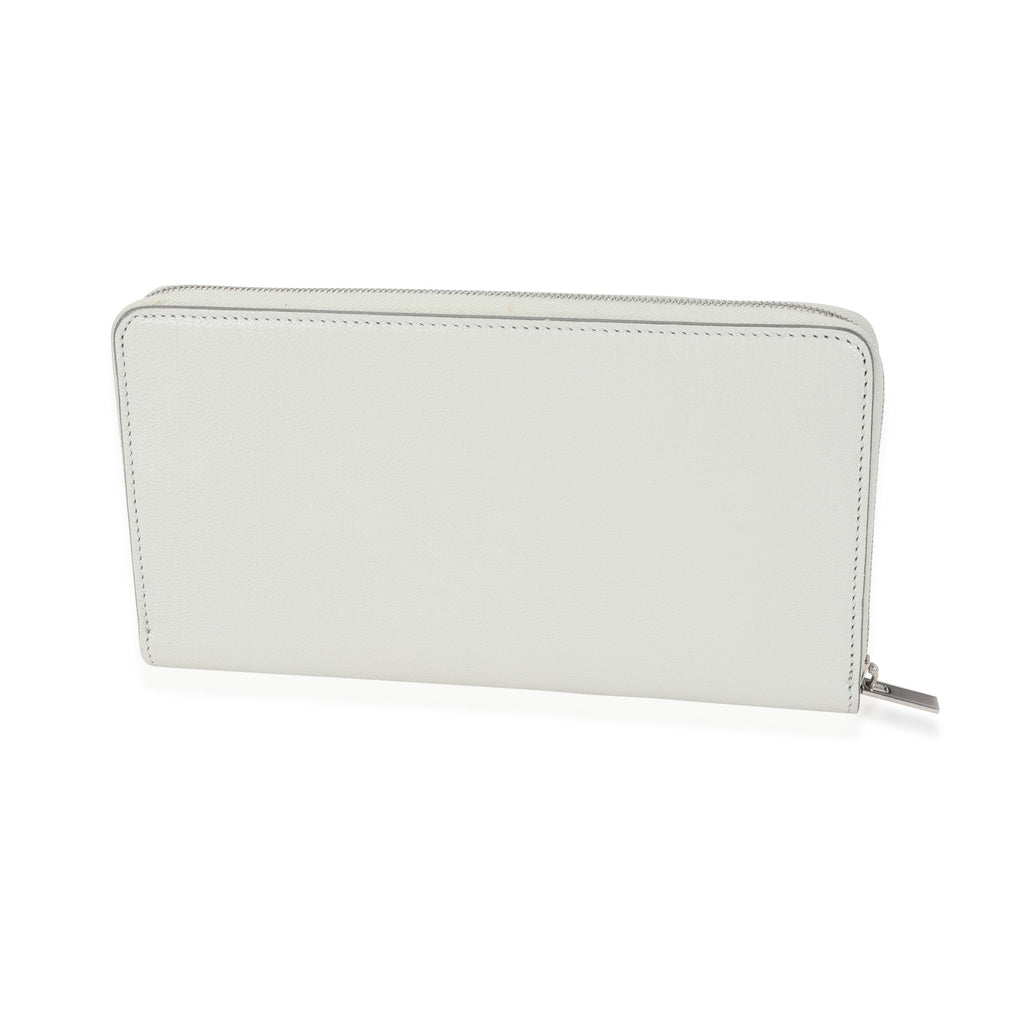 Celine Cement Leather Large Zip-Around Wallet