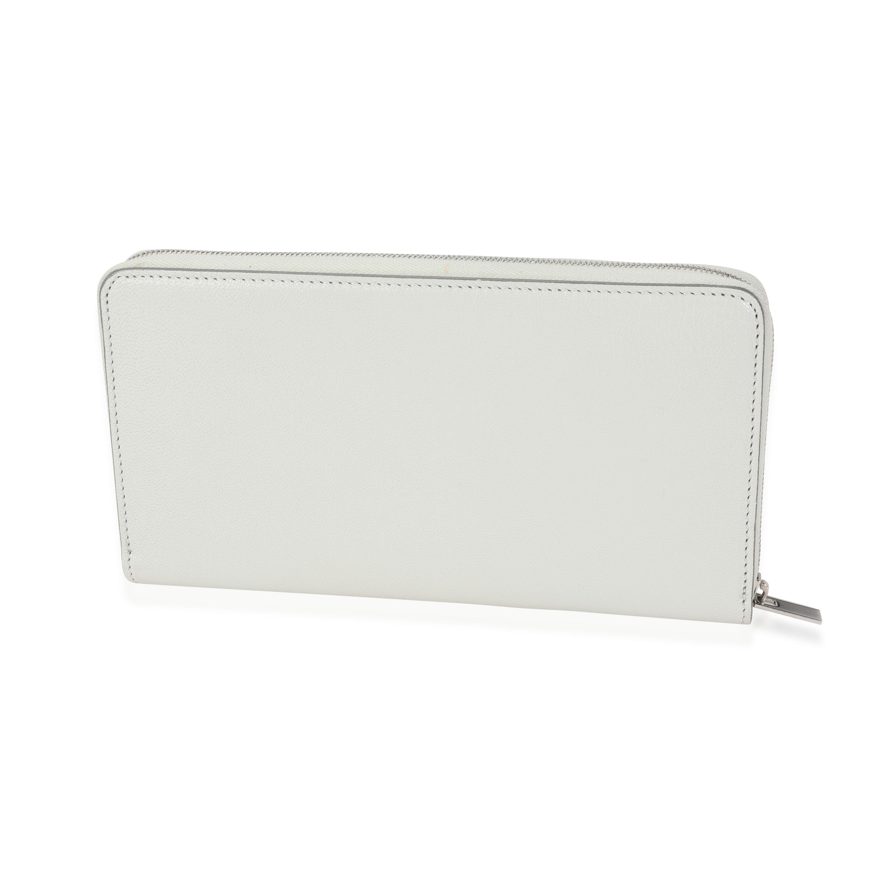 Celine Cement Leather Large Zip-Around Wallet