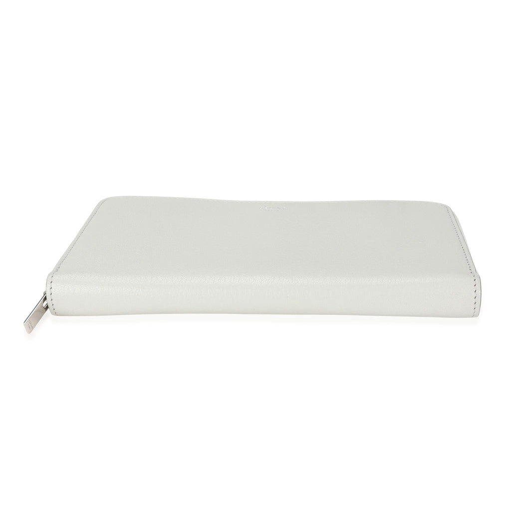 Celine Cement Leather Large Zip-Around Wallet