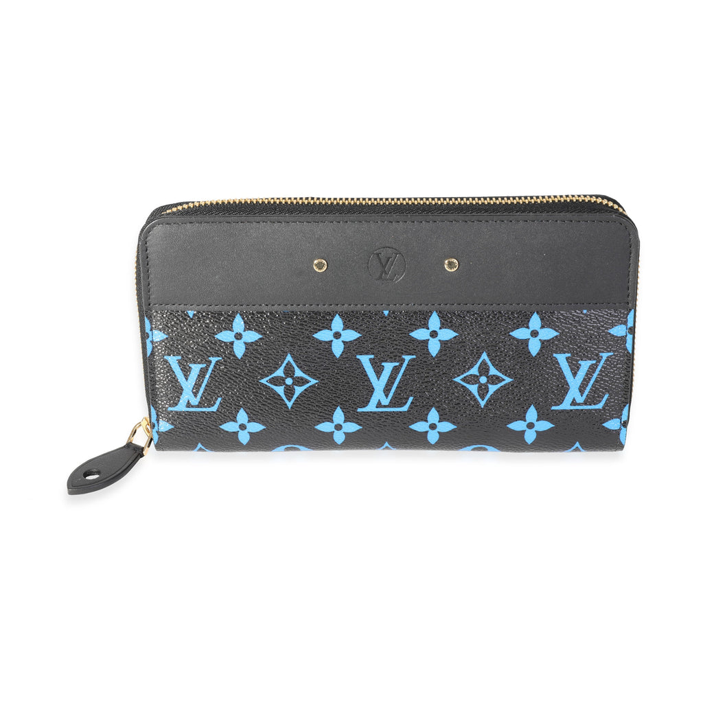 Louis Vuitton Blue & Black Monogram Canvas Zippy Wallet