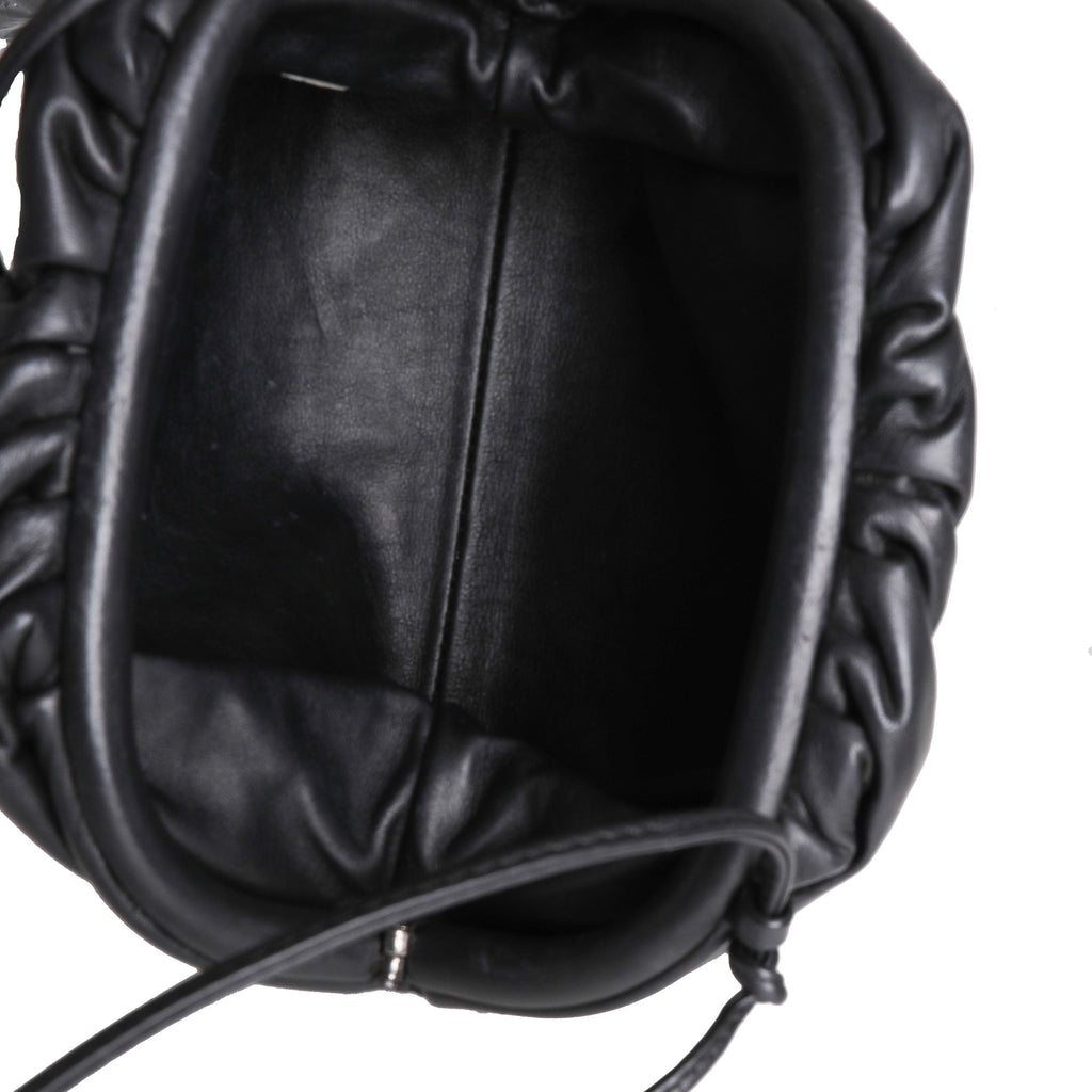 Bottega Veneta Black Calfskin Mini Pouch Bag
