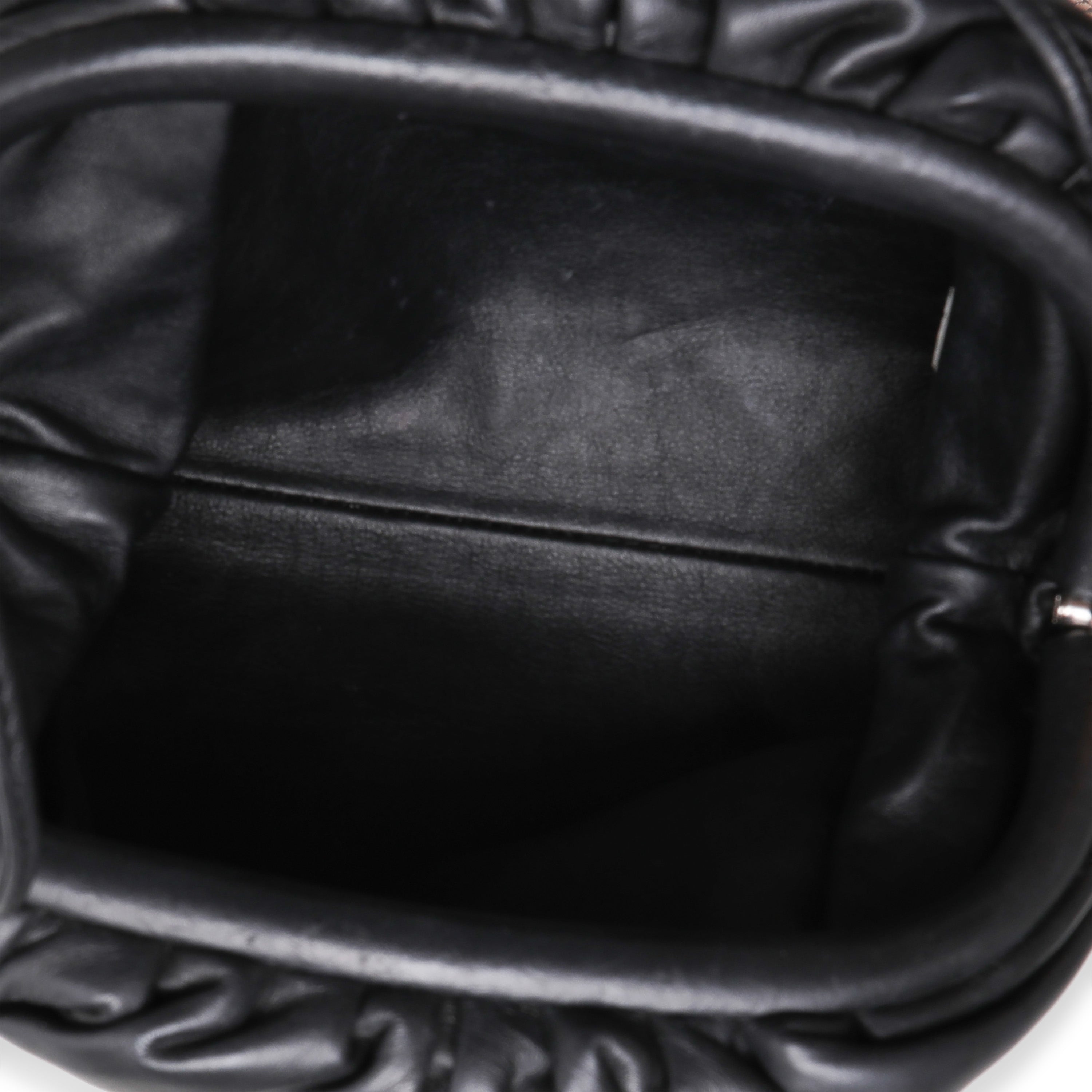 Bottega Veneta Black Calfskin Mini Pouch Bag
