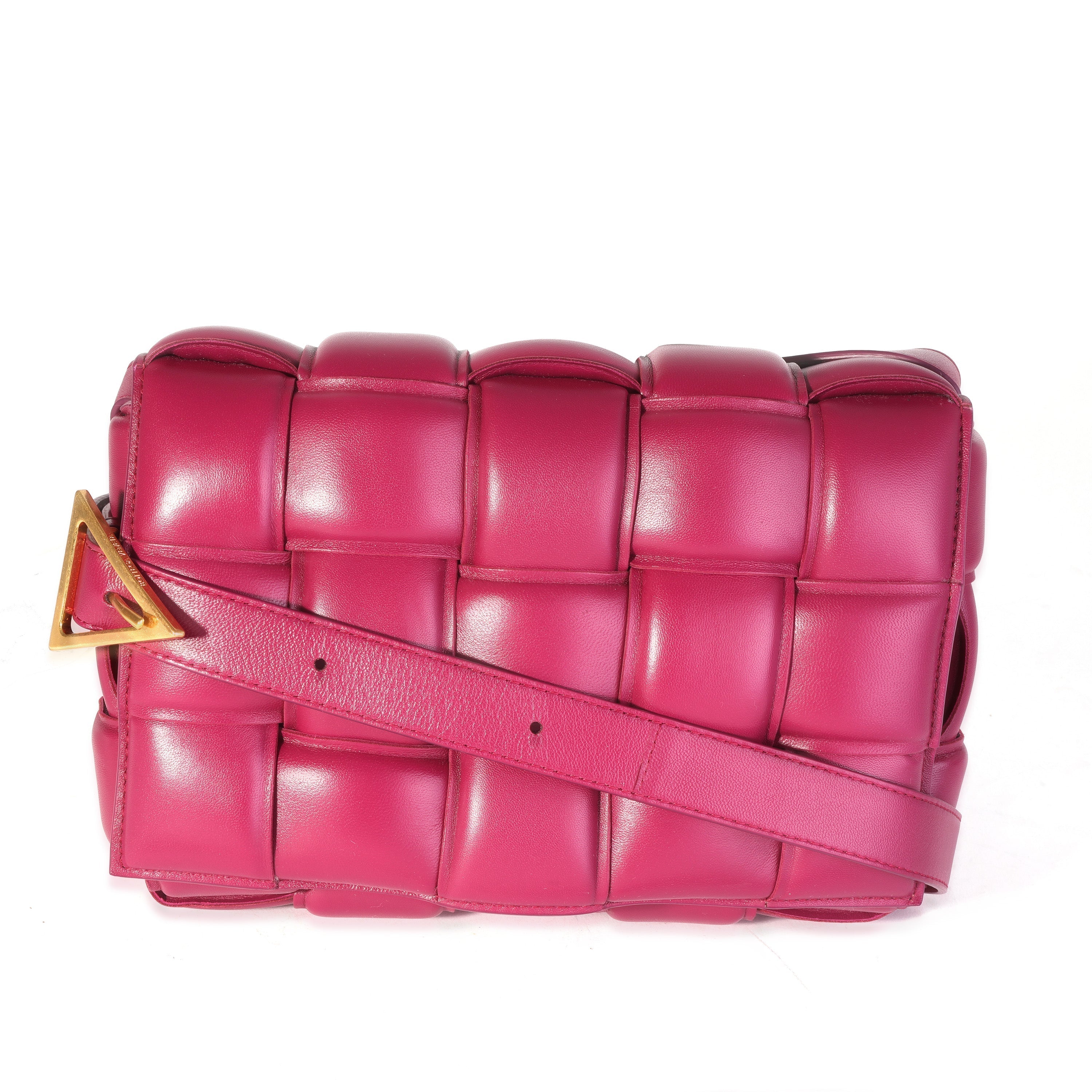 Bottega Veneta Cinnabar Maxi Intrecciato Lambskin Padded Cassette Bag