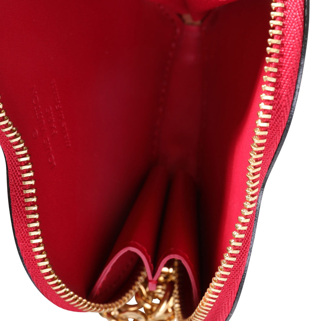 Louis Vuitton Rose Indian Sweet Monogram Vernis Heart Coin Purse